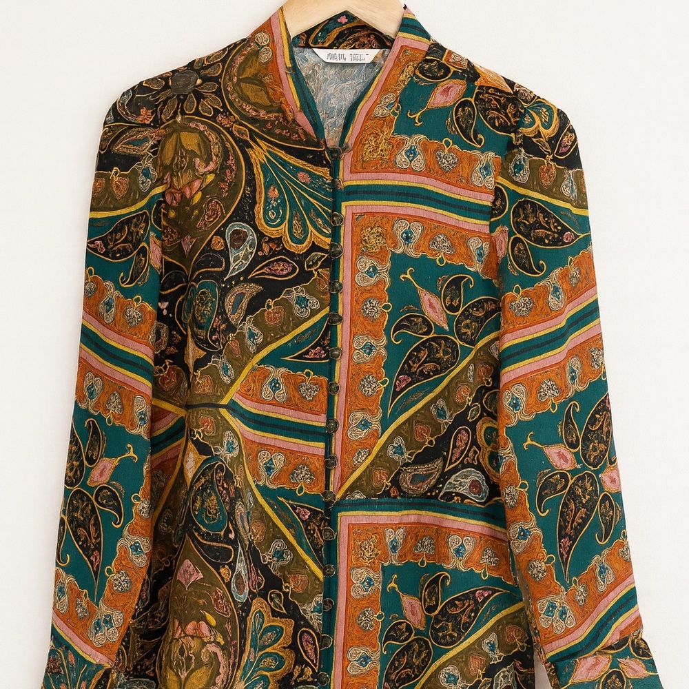 Zara Multicolor Paisley Top